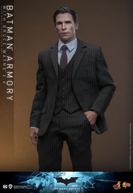 The Dark Knight MMS750 Batman Armory with Bruce Wayne (2.0 Ver.) 1/6th Scale Collectible Figure Set Gallery Image 9