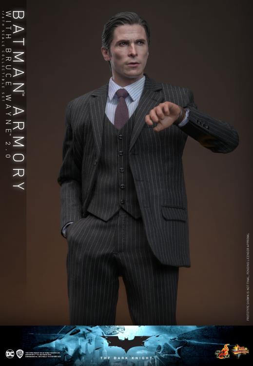 The Dark Knight MMS750 Batman Armory with Bruce Wayne (2.0 Ver.) 1/6th Scale Collectible Figure Set Gallery Image 13