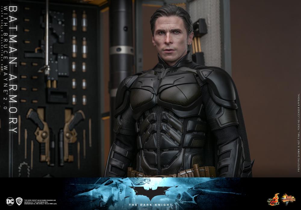 The Dark Knight MMS750 Batman Armory with Bruce Wayne (2.0 Ver.) 1/6th Scale Collectible Figure Set Gallery Image 18