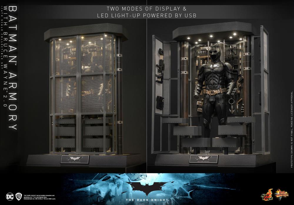 The Dark Knight MMS750 Batman Armory with Bruce Wayne (2.0 Ver.) 1/6th Scale Collectible Figure Set Gallery Image 25