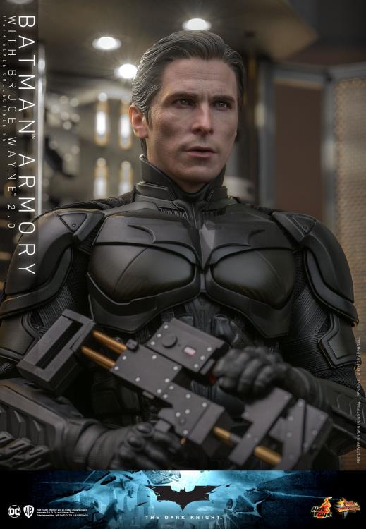 The Dark Knight MMS750 Batman Armory with Bruce Wayne (2.0 Ver.) 1/6th Scale Collectible Figure Set Gallery Image 19