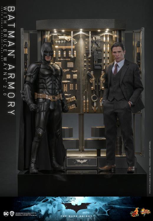The Dark Knight MMS750 Batman Armory with Bruce Wayne (2.0 Ver.) 1/6th Scale Collectible Figure Set Gallery Image 3