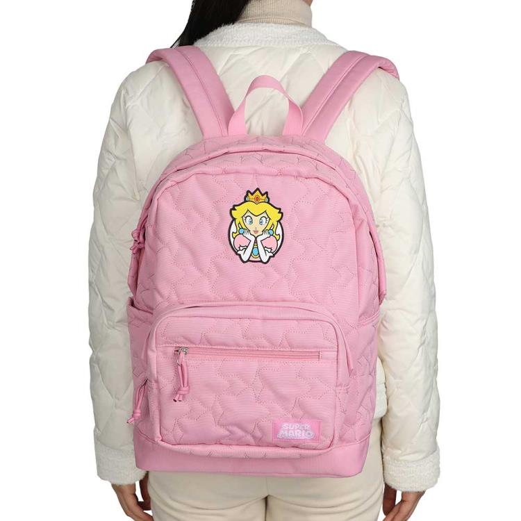 Super Mario Bros Princess Peach Quilted Backpack Gallery Image 12