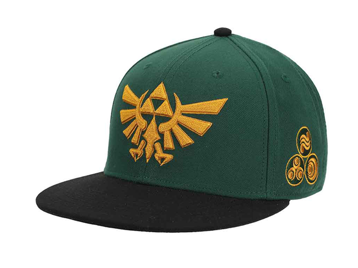 The Legend of Zelda Hyrule Crest Embroidered Flat Bill Snapback Hat Gallery Image 1