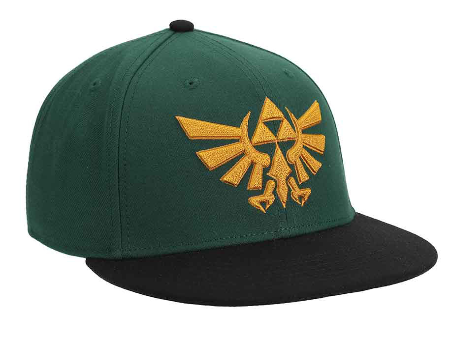 The Legend of Zelda Hyrule Crest Embroidered Flat Bill Snapback Hat Gallery Image 4