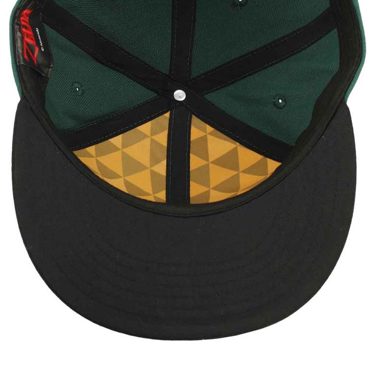 The Legend of Zelda Hyrule Crest Embroidered Flat Bill Snapback Hat Gallery Image 8