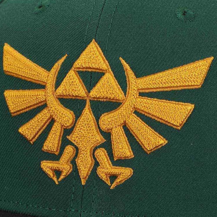 The Legend of Zelda Hyrule Crest Embroidered Flat Bill Snapback Hat Gallery Image 7