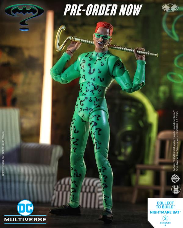 Batman Forever DC Multiverse The Riddler Action Figure (Collect to Build: Nightmare Bat) Gallery Image 3