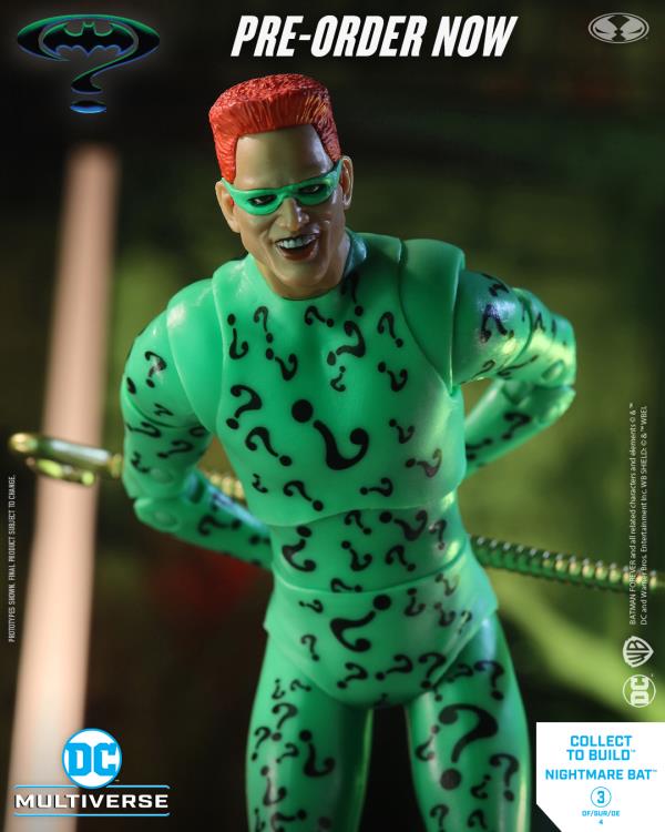 Batman Forever DC Multiverse The Riddler Action Figure (Collect to Build: Nightmare Bat) Gallery Image 5