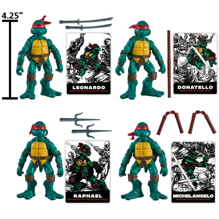 TMNT サムライ タートルズ 4体セット TMNT Deluxe Ninja Turtles Toys - Michaelangelo, Raphael, Donatello
