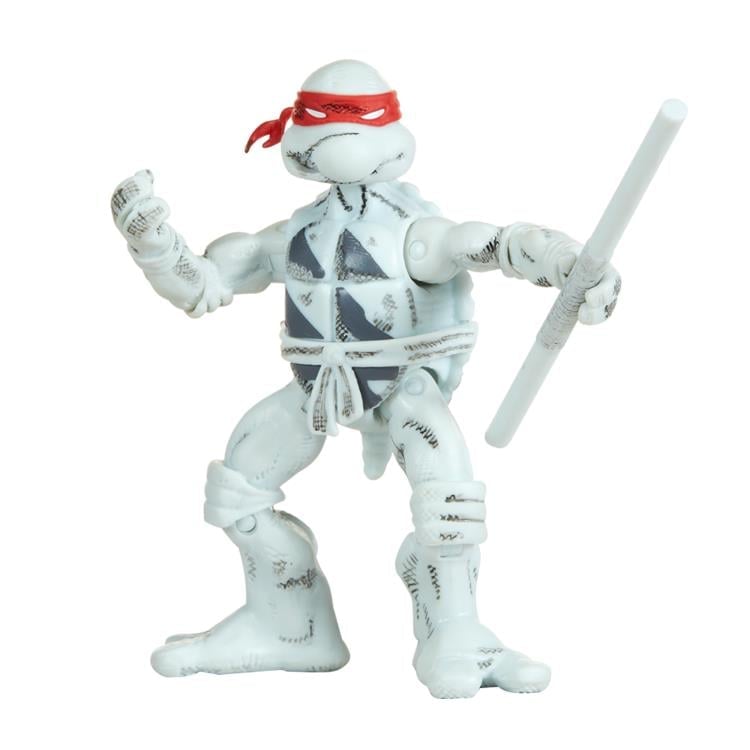 Teenage Mutant Ninja Turtles Comic Book Series (Black and White Ver.) Action Figure 4-Pack Gallery Image 9