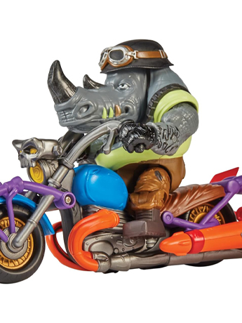 Teenage Mutant Ninja Turtles: Mutant Mayhem Chopper Cycle with Rocksteady Vehicle Set Gallery Image 2