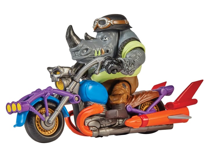 Teenage Mutant Ninja Turtles: Mutant Mayhem Chopper Cycle with Rocksteady Vehicle Set Gallery Image 1