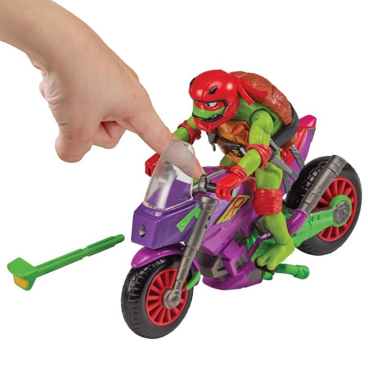 Tales of the Teenage Mutant Ninja Turtles Purple Dragon Cycle with Raphael Vehicle Set Gallery Image 3