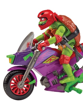 Tales of the Teenage Mutant Ninja Turtles Purple Dragon Cycle with Raphael Vehicle Set Gallery Image 2