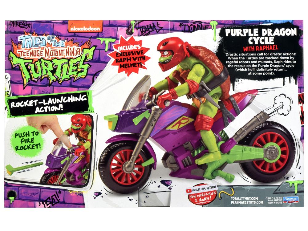 Tales of the Teenage Mutant Ninja Turtles Purple Dragon Cycle with Raphael Vehicle Set Gallery Image 8