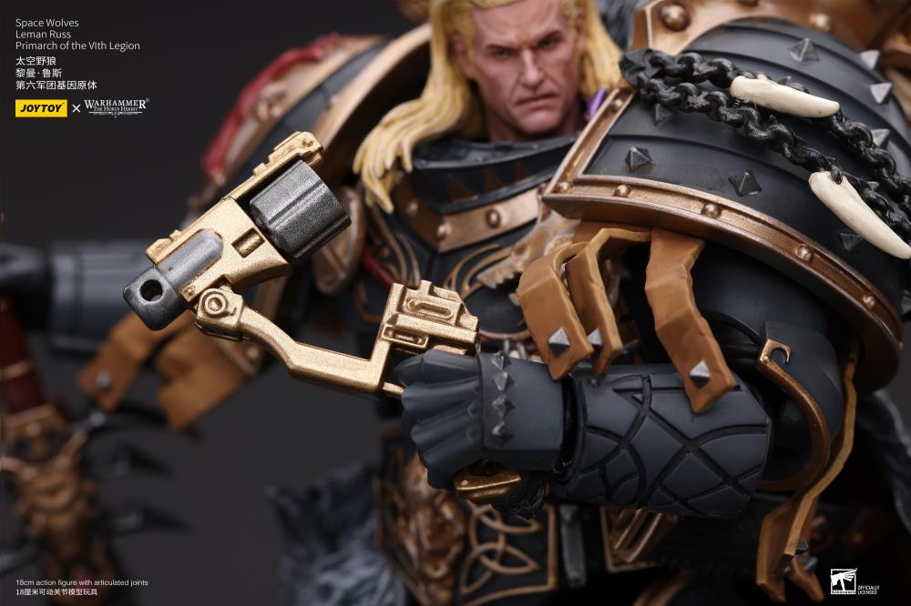 Warhammer: The Horus Heresy Space Wolves Leman Russ, Primarch of the VIth Legion 1/18 Scale Action Figure Gallery Image 9