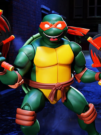 Teenage Mutant Ninja Turtles ULTIMATES! Michelangelo (2003 Animated Series) Action Figure Gallery Image 2