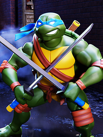 Teenage Mutant Ninja Turtles ULTIMATES! Leonardo (2003 Animated Series) Action Figure Gallery Image 2
