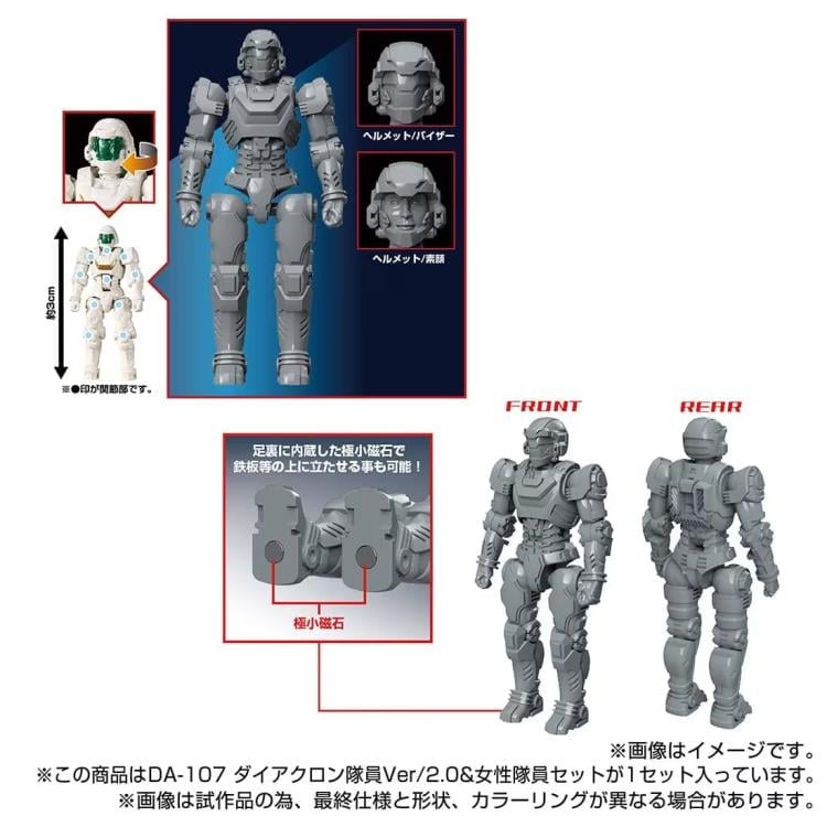 Diaclone DA-107 Dia-nauts & Female Member (Ver. 2.0) Exclusive Five Figure Set Gallery Image 3