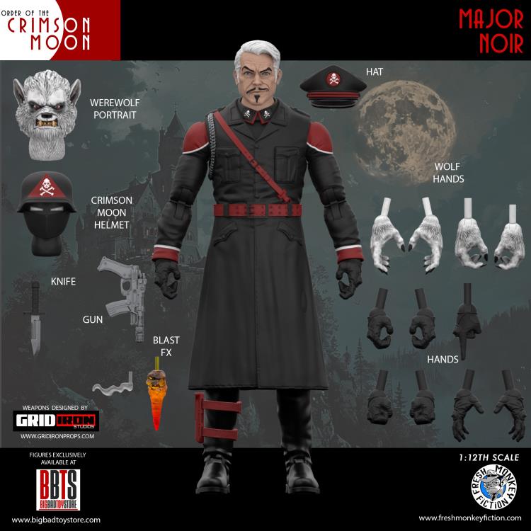 The Order of the Crimson Moon Major Noir 1/12 Scale BBTS Exclusive Action Figure Gallery Image 10