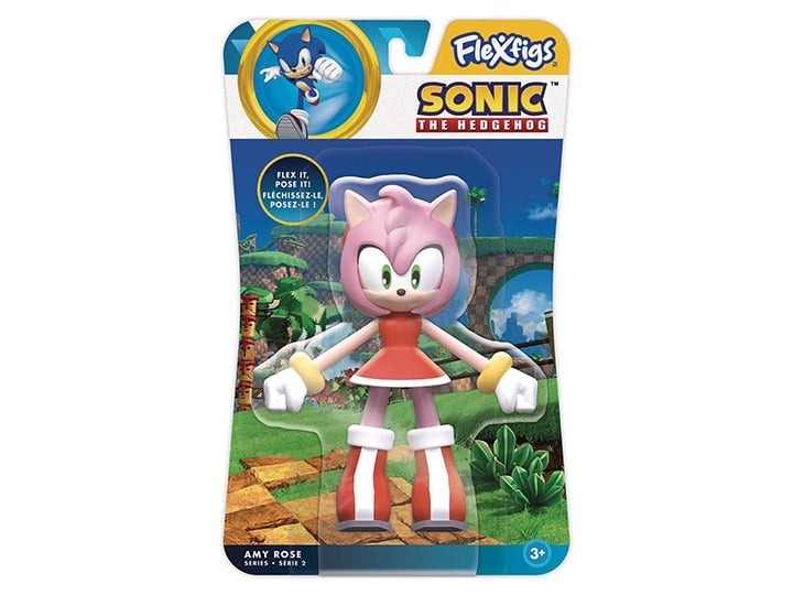 classic amy rose toy Sonic The Hedgehog Flexfigs Amy 5 Bendable Figure TCG Toys
