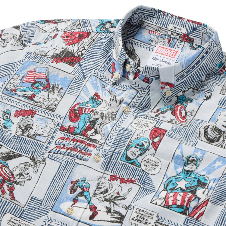 Marvel Captain America Classic Button Front Shirt Gallery Image 5
