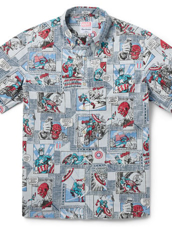 Marvel Captain America Classic Button Front Shirt Gallery Image 2