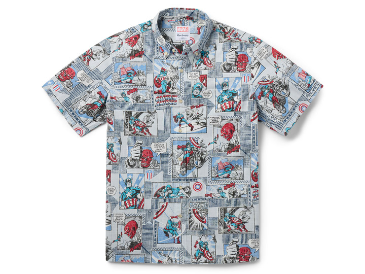 Marvel Captain America Classic Button Front Shirt Gallery Image 1
