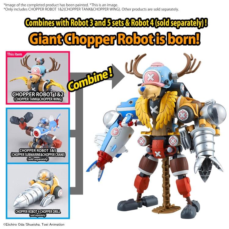 One Piece Chopper Robo 01 Chopper Tank & 02 Chopper Wing Model Kit Set Gallery Image 7