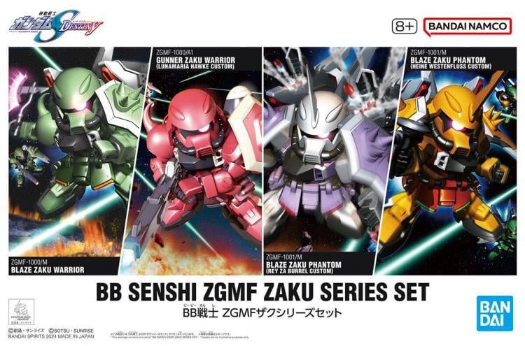 Mobile Suit Gundam SEED Destiny SD Gundam BB Senshi ZGMF Zaku Series Set of 4 Model Kits Gallery Image 14