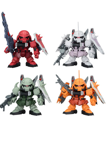 Mobile Suit Gundam SEED Destiny SD Gundam BB Senshi ZGMF Zaku Series Set of 4 Model Kits Gallery Image 2