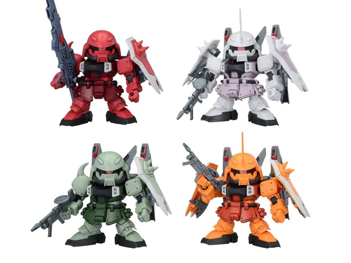Mobile Suit Gundam SEED Destiny SD Gundam BB Senshi ZGMF Zaku Series Set of 4 Model Kits Gallery Image 1
