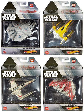 Star Wars Hot Wheels Starships Select Best of Mix 3 (2024 Ver.) Box of 4 Starships Gallery Image 2