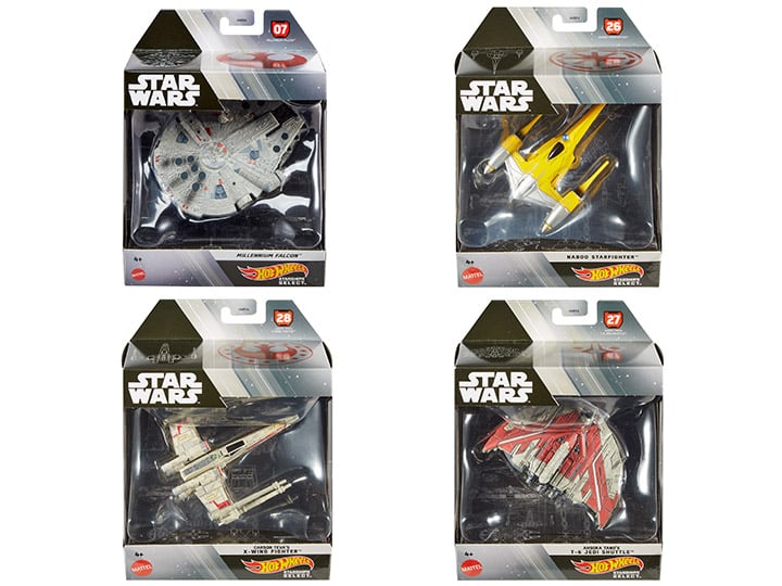 Star Wars Hot Wheels Starships Select Best of Mix 3 (2024 Ver.) Box of 4 Starships Gallery Image 1