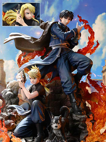 Fullmetal Alchemist: Brotherhood Concept Masterline Roy Mustang & Riza Hawkeye (Deluxe Ver.) 1/6 Scale Limited Edition Statue (with Bonus) Gallery Image 2