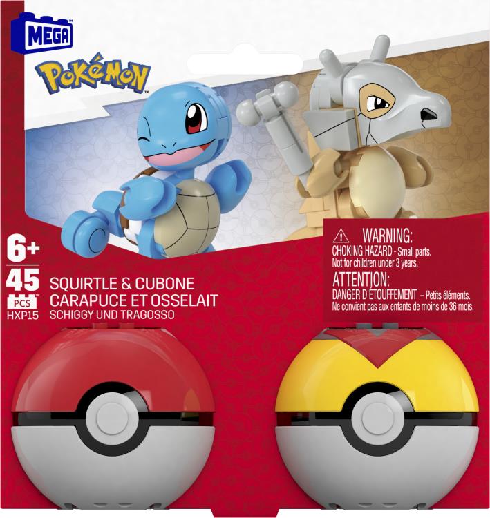 Pokemon Mega Construx Poke Ball Building Squirtle & Cubone Double Pack Gallery Image 6