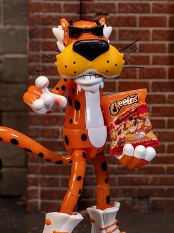 Cheetos Chester Cheetah (Flamin' Hot Cheetos) Glow-in-the-Dark Action Figure Gallery Image 2