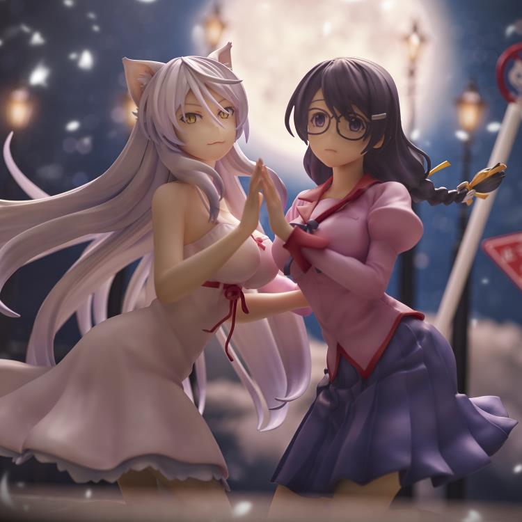 Nekomonogatari Kuro Tsubasa Hanekawa & Black Hanekawa Figure Set (2nd Reissue) Gallery Image 6