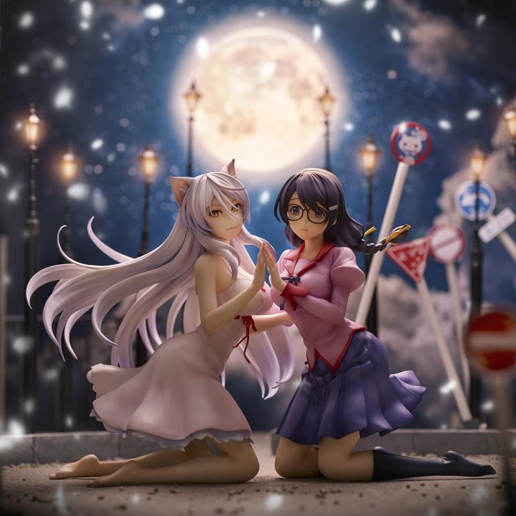Nekomonogatari Kuro Tsubasa Hanekawa & Black Hanekawa Figure Set (2nd Reissue) Gallery Image 3