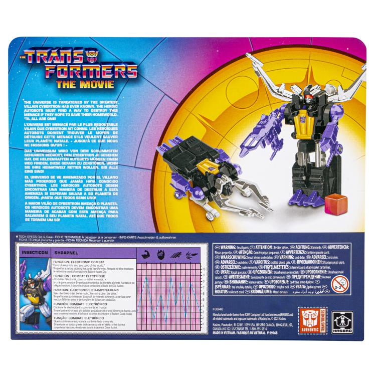 The Transformers: The Movie Insecticon Electronic Combat Shrapnel
