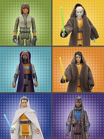 Star Wars Retro Collection The Acolyte Box Set of 6 Figures Gallery Image 2