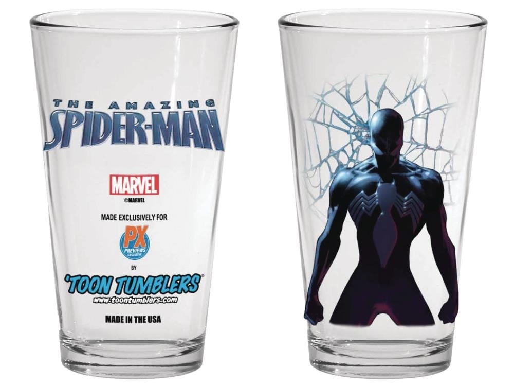 Marvel Comics Toon Tumblers Spider-Man (Black Suit) PX Previews Exclusive Pint Glass Gallery Image 3