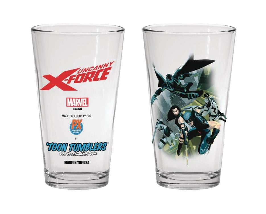 Marvel Comics Toon Tumblers Uncanny X-Force PX Previews Exclusive Pint Glass Gallery Image 3