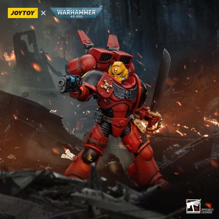Warhammer 40K Blood Angels Jump Pack Intercessors Sergeant with Plasma Pistol 1/18 Scale Action Figure Gallery Image 8