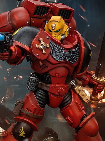 Warhammer 40K Blood Angels Jump Pack Intercessors Sergeant with Plasma Pistol 1/18 Scale Action Figure Gallery Image 2