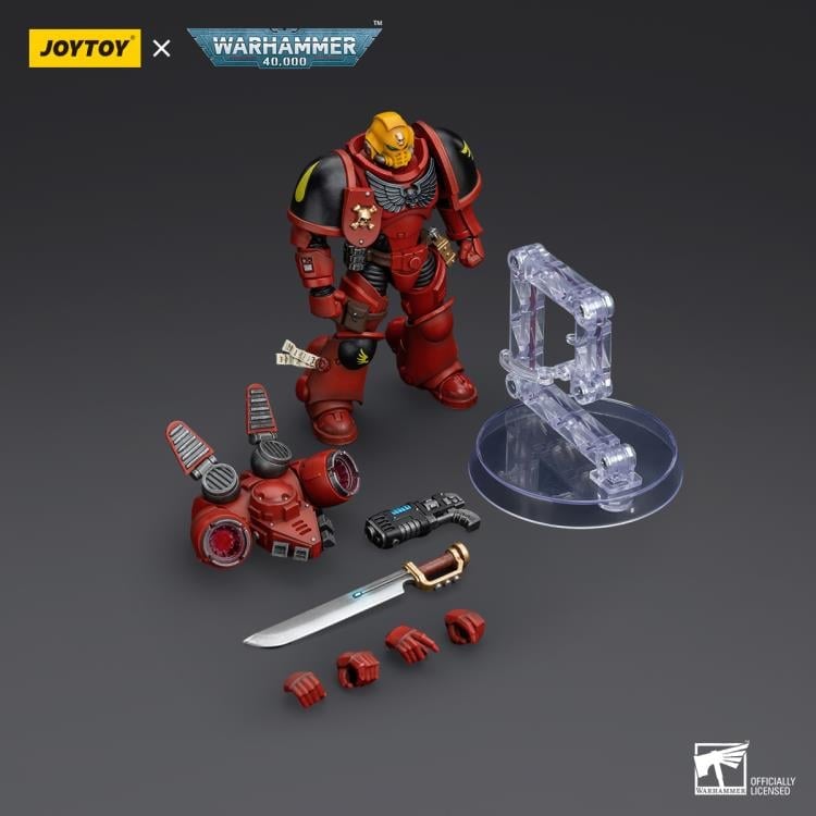 Warhammer 40K Blood Angels Jump Pack Intercessors Sergeant with Plasma Pistol 1/18 Scale Action Figure Gallery Image 7