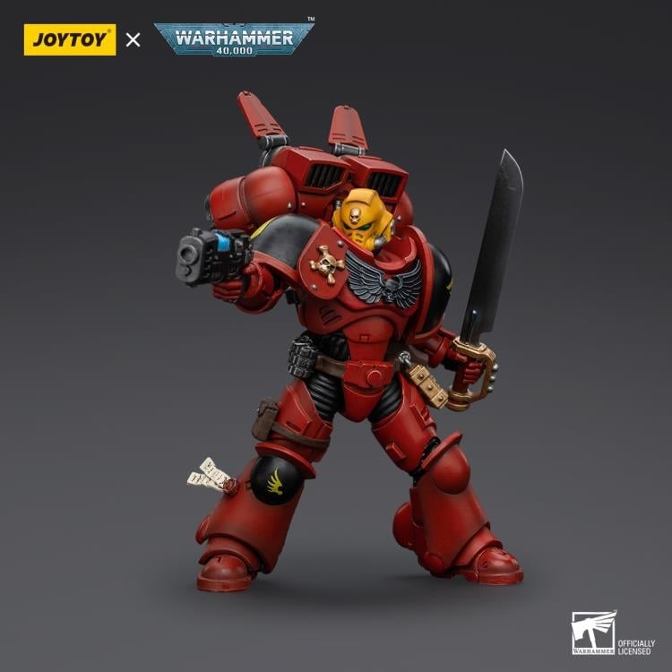 Warhammer 40K Blood Angels Jump Pack Intercessors Sergeant with Plasma Pistol 1/18 Scale Action Figure Gallery Image 4