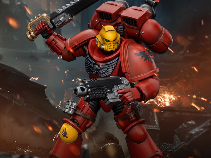 Warhammer 40K Blood Angels Jump Pack Intercessors Battle Brother 1/18 Scale Action Figure Gallery Image 1