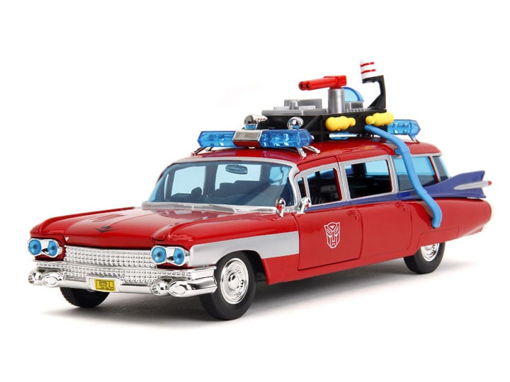 Ghostbusters x Transformers Hollywood Rides Ecto-1 (Optimus Prime Graphics) 1/24 Scale Vehicle Gallery Image 1
